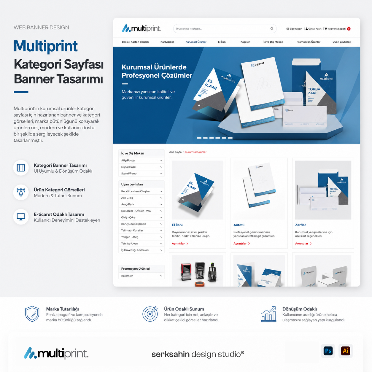 Kurumsal kimlik ve web platformu görsel tasarım sistemi