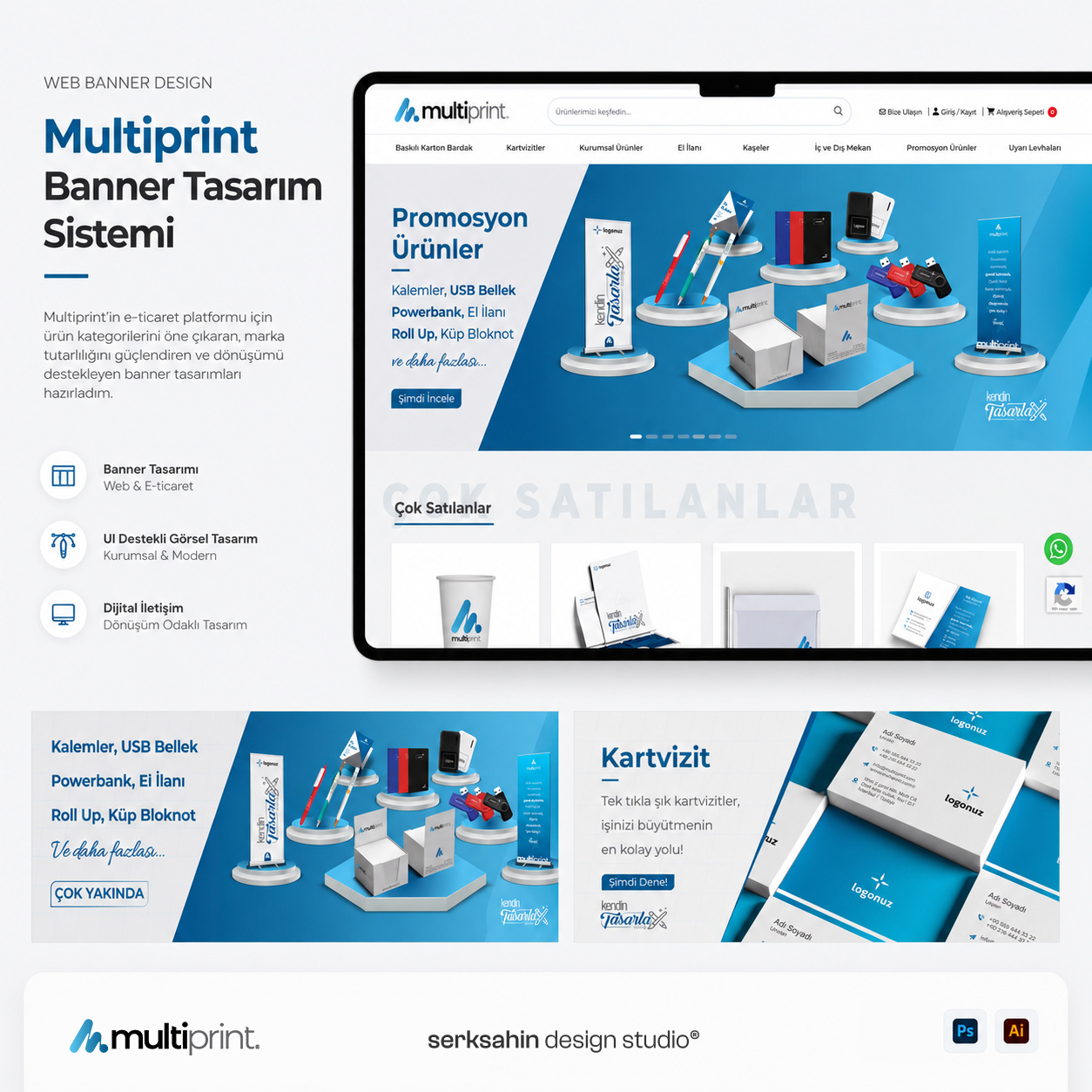 Kurumsal kimlik ve web platformu görsel tasarım sistemi